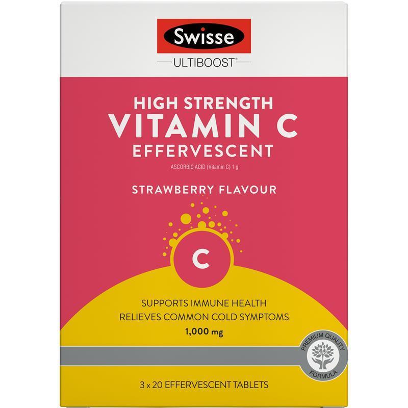 Swisse 高强度维生素C泡腾片 VC泡腾片 Vitamin C 60 Effervescent 60片