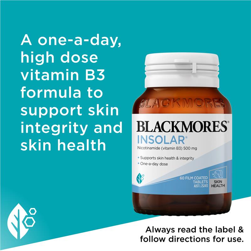 Blackmores 澳佳宝 烟酰胺 焕白修护精华片 Insolar 60粒