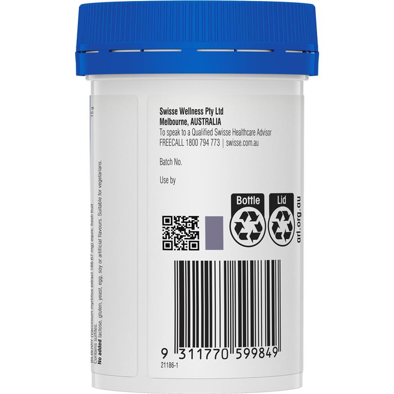 Swisse 蓝莓护眼片Bilberry15000mg 30粒