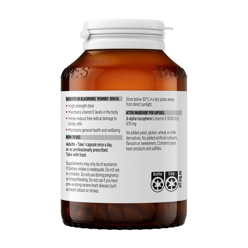 Blackmores 澳佳宝 维生素E 1000IU Vitamin E 1000IU 100粒