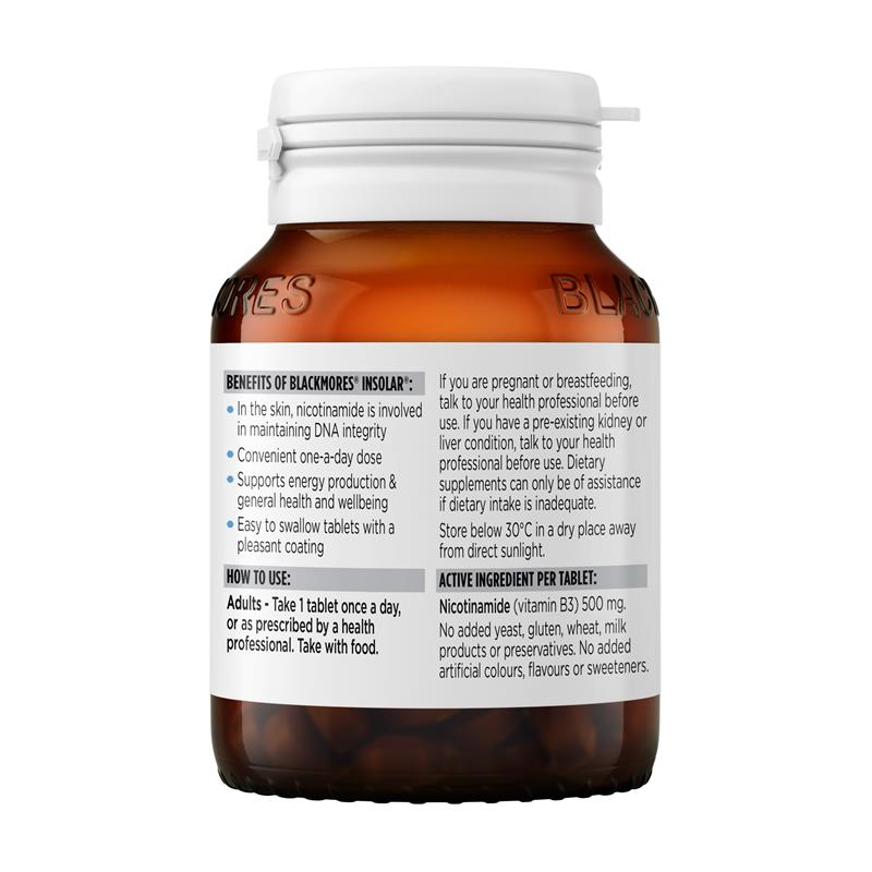 Blackmores 澳佳宝 烟酰胺 焕白修护精华片 Insolar 60粒