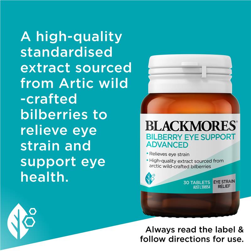 Blackmores 澳佳宝 蓝莓护眼片 Bilberry Eye Support Advanced 30粒