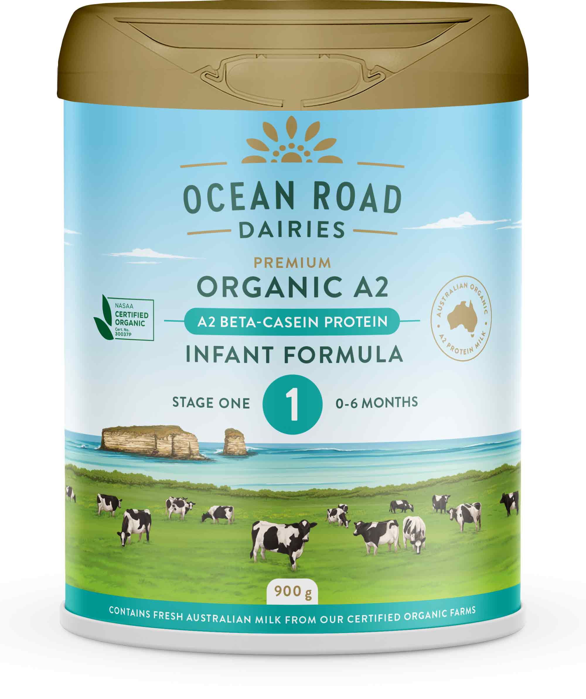 Ocean Road 大洋路有机A2婴儿配方奶粉 1段 900g 900g