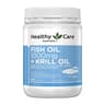 【融化不赔】Healthy Care 深海鱼油+磷虾油胶囊 Fish Oil 1000mg and Krill 400粒