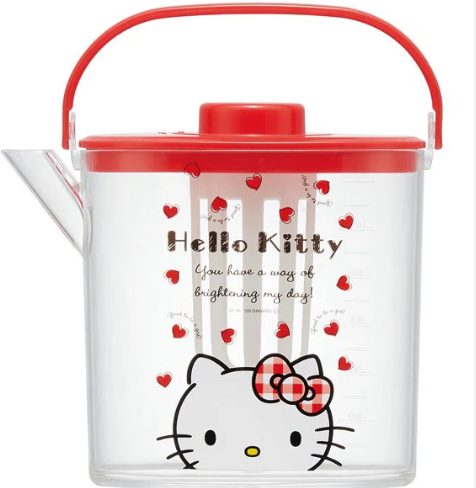 Skater Cold tea pot Hello Kitty Red Heart 1.2L (耐熱耐冷大容量茶壺-帶茶漏)