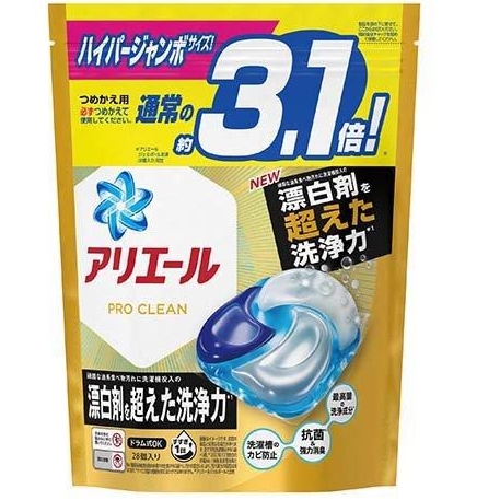 P&G 4D立體碳酸洗衣球28粒 超強洗淨金色