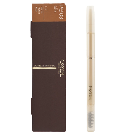 EXCEL The Prime Eyebrow Pe08 Light Brown（三合一眉筆 蜜糖棕/淺棕色）