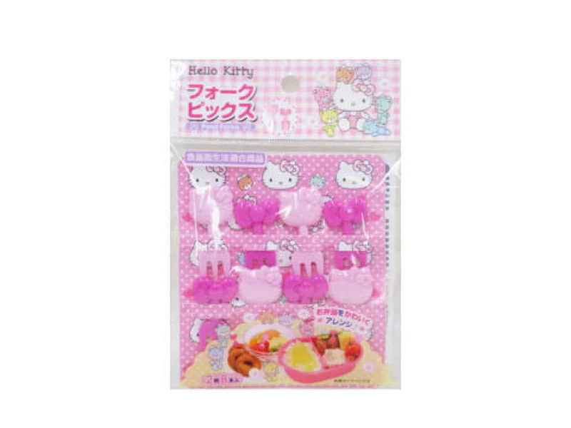 Sanrio Hello Kitty Food Fruit Cocktail Fork Picks (便當水果叉 三叉款 8支 Hello Kitty