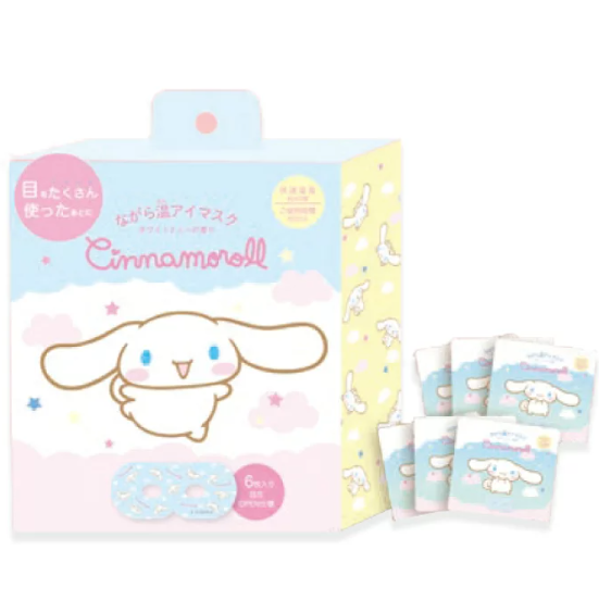 HONYARADOH Sanrio Steam Warm Eye Mask 6pcs Cinnamoroll（三麗鷗 大耳狗蒸氣眼罩眼膜貼）