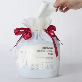 DERMALUME Disposable Facial Cleansing Towel Wipes 80pcs（黛美珑洗臉巾）
