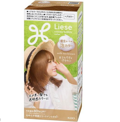 Kao Liese Creamy Bubble Hair Color Milk Tea Brown（花王 泡沫染髮 奶茶棕）