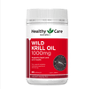 【融化不赔】Healthy Care 深海野生磷虾油 虾青素Wild Krill Oil 1000mg 60粒