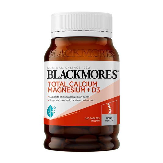 Blackmores 澳佳宝 活性钙镁片+维生素D3 Total Calcium Magnesium + D3 Bone Health Vitamin 200粒