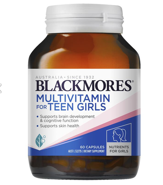 Blackmores 澳佳宝 青少年女生复合维生素 女孩补脑 Multivitamin for Teen Girls 60粒