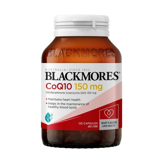 Blackmores 辅酶Q10 150mg CoQ10 150mg Heart Health Vitamin 125粒