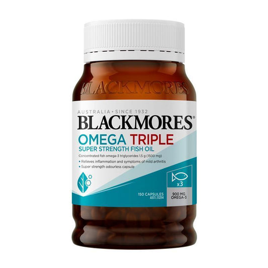 Blackmores 澳佳宝 无腥三倍鱼油胶囊 Omega3 Omega Triple High Strength Fish Oil 150粒