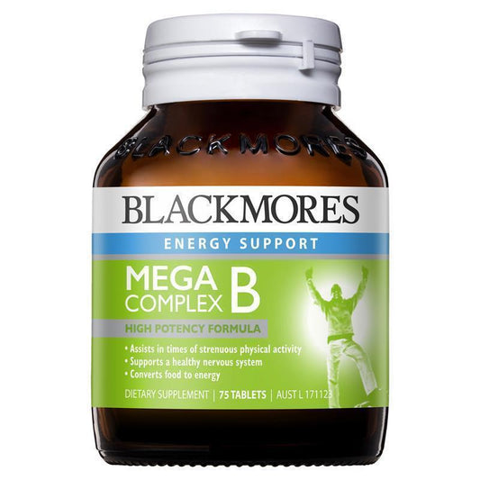 Blackmores 澳佳宝 MEGA-B复合维生素B族维生素 Mega B Complex Energy Support 75粒
