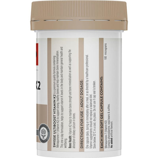 Swisse Ultiboost Vitamin K2 60 Capsules