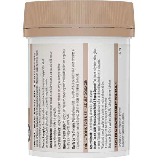 Swisse Ultiboost Magnesium Glycinate 120 Tablets