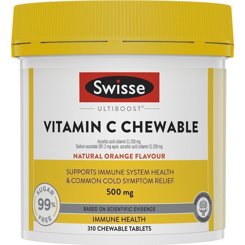 Swisse Vitamin C 500mg 310 Chewable Tablets image 0