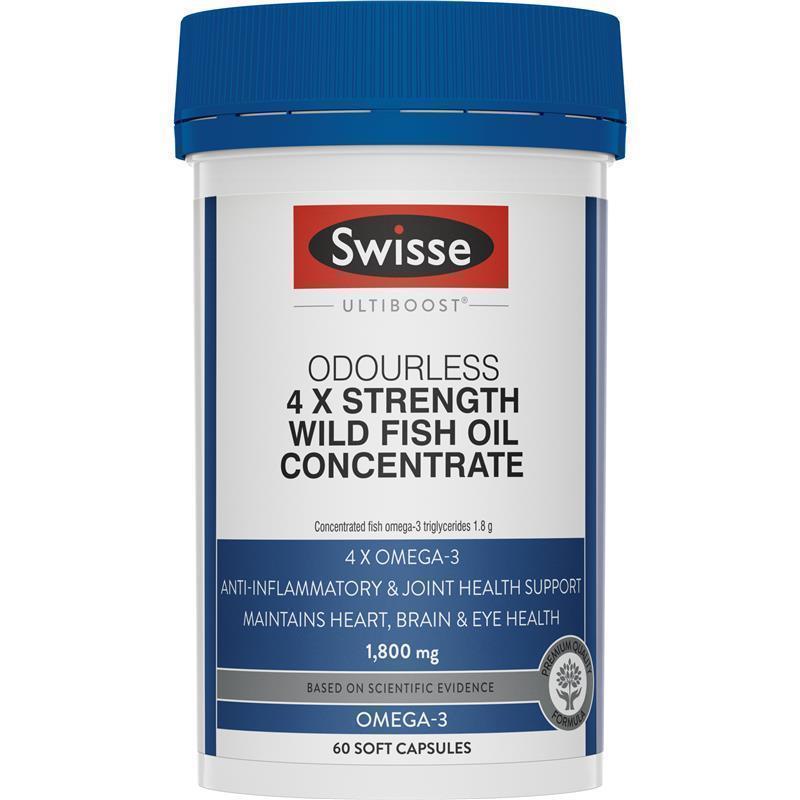 swisse 四倍浓缩野生深海无腥味鱼油 60粒 4 x Strength Wild Fish Oil image 0