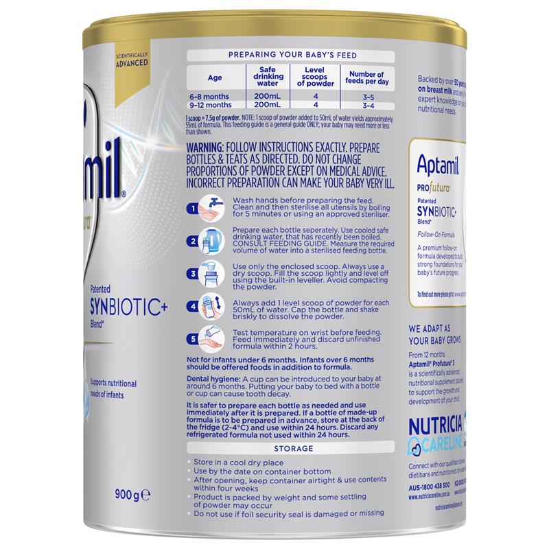 Nutricia Aptamil 爱他美 Profutura 白金版婴儿奶粉 2段 900g