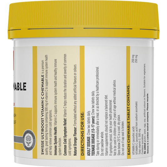 Swisse Vitamin C 500mg 310 Chewable Tablets image 1