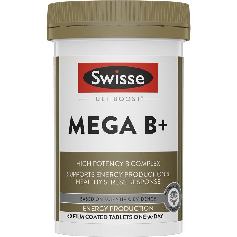 Swisse Ultiboost Mega B + 60 Tablets image 0