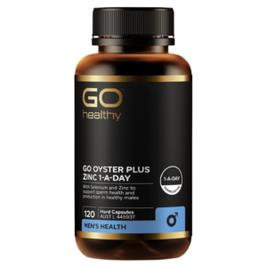 【融化不赔】Go Healthy Oyster Plus Zinc 1-A-DAY 强化生蚝精+锌 120粒