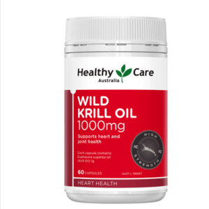【融化不赔】Healthy Care 深海野生磷虾油 虾青素Wild Krill Oil 1000mg 60粒