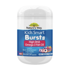 【融化不赔】Nature's Way 佳思敏 儿童三色鱼油 180粒（新包装）Kids Smart Bursts High DHA Omega-3 Fish Oil Trio 180 Capsules