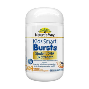 【融化不赔】Nature's Way Kid Smart 300mg 三倍DHA胶囊 二代 （金标学生dha 新版） 50粒