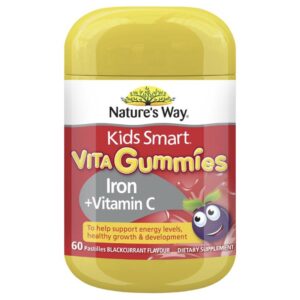 【融化不赔】Nature's Way 佳思敏 补铁软糖+VC维生素C软糖 Kids Iron + Vit C 60粒