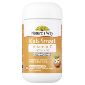 Nature's Way 佳思敏儿童维生素C咀嚼片宝宝补锌D3儿童免疫力 75粒