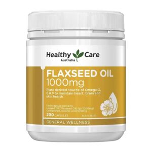 【融化不赔】Healthy Care 亚麻籽油软胶囊 Flaxseed Oil 200粒
