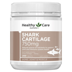 【融化不赔】Healthy Care 鲨鱼软骨素750mg Shark Cartilage 750mg 200粒