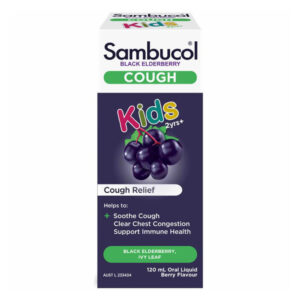 Sambucol 小黑果黑接骨木儿童润喉止咳糖浆 Kids COUGH Liquid 120ml