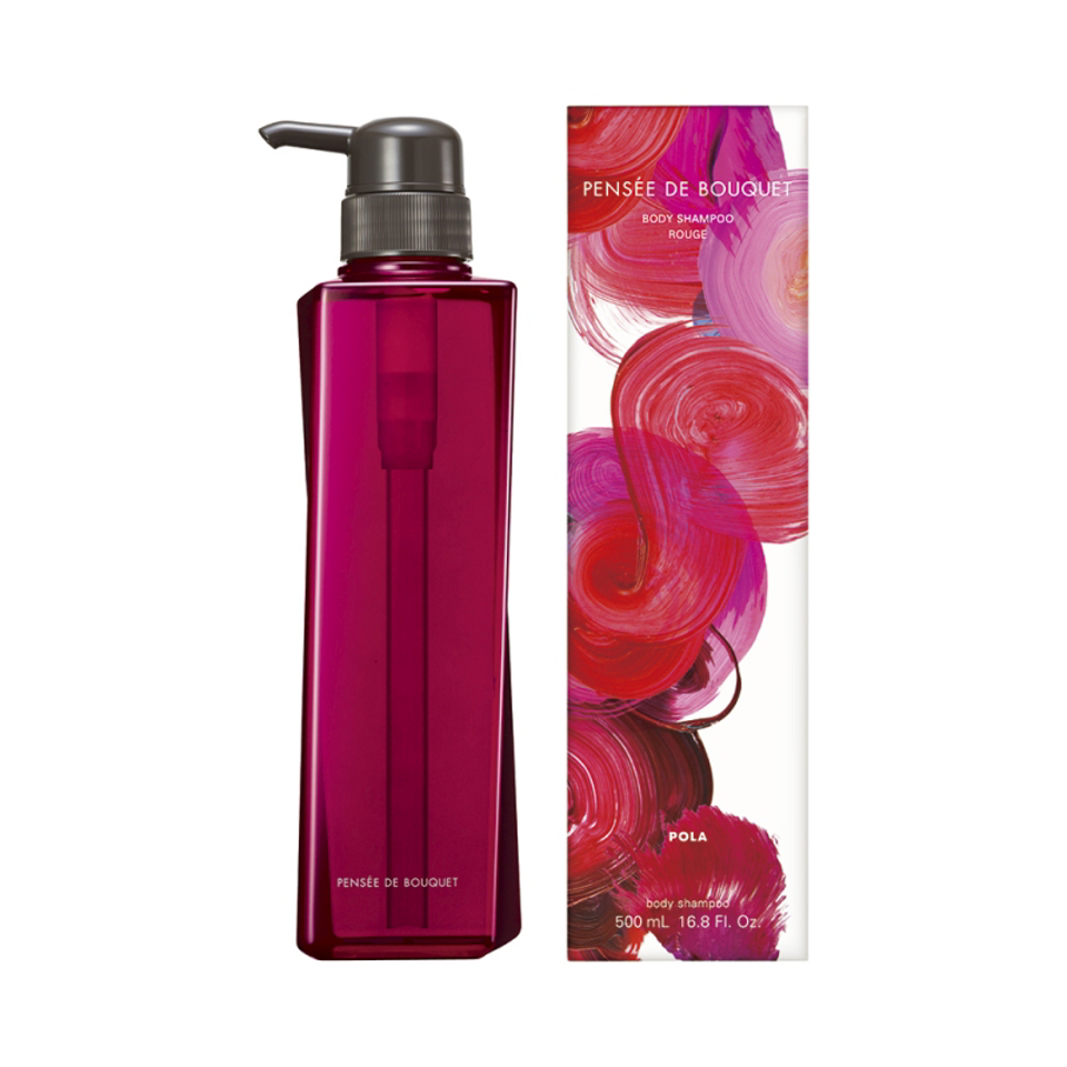 Pola Pensee De Bouquet Body Shampoo Rouge Bulgarian Rose 500ml（玫瑰花香沐浴露）