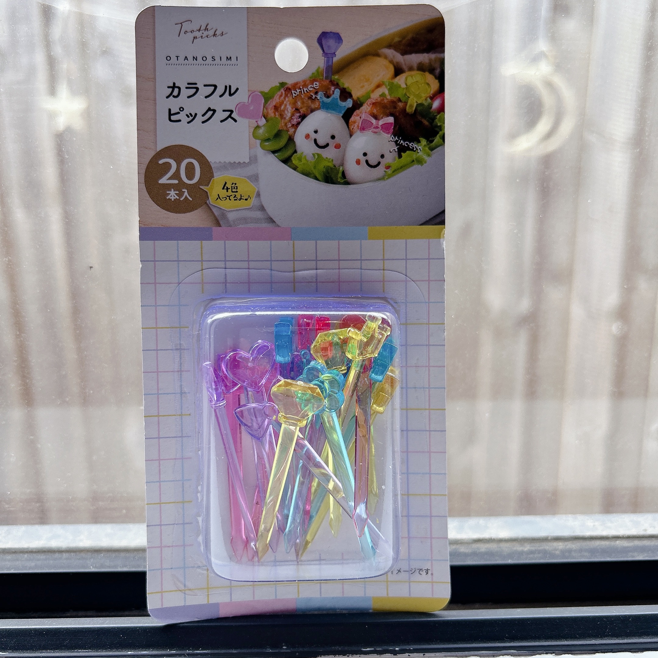 Otanosimi Food Picks Colorful 20pcs Heart Crown (可愛便當叉 4色 20支)