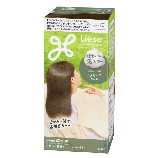 Kao Liese Creamy Bubble Hair Color Olive Ash（花王泡沫染髮 英國灰咖）