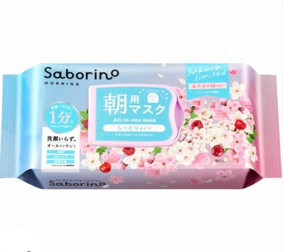 BCL Saborino Morning Face Mask 30pcs (早安面膜 补水保湿樱花款)