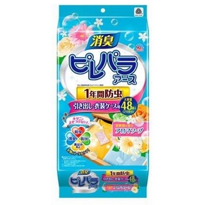 Earth Pirepara for drawers and clothing cases soap scent insect repellent 48 pcs（大地製藥衣物防蟲包 皂香）