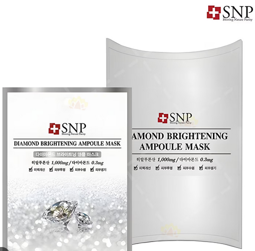 SNP Diamond Brightening Ampoule Mask 10 Pieces（钻石提亮精华面膜）