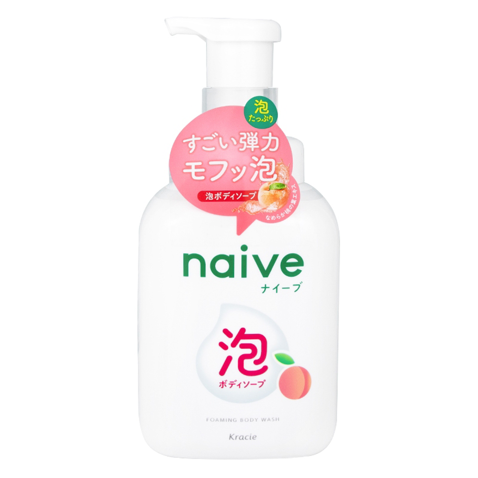 Naive 純植物水蜜桃泡沫沐浴露500ml