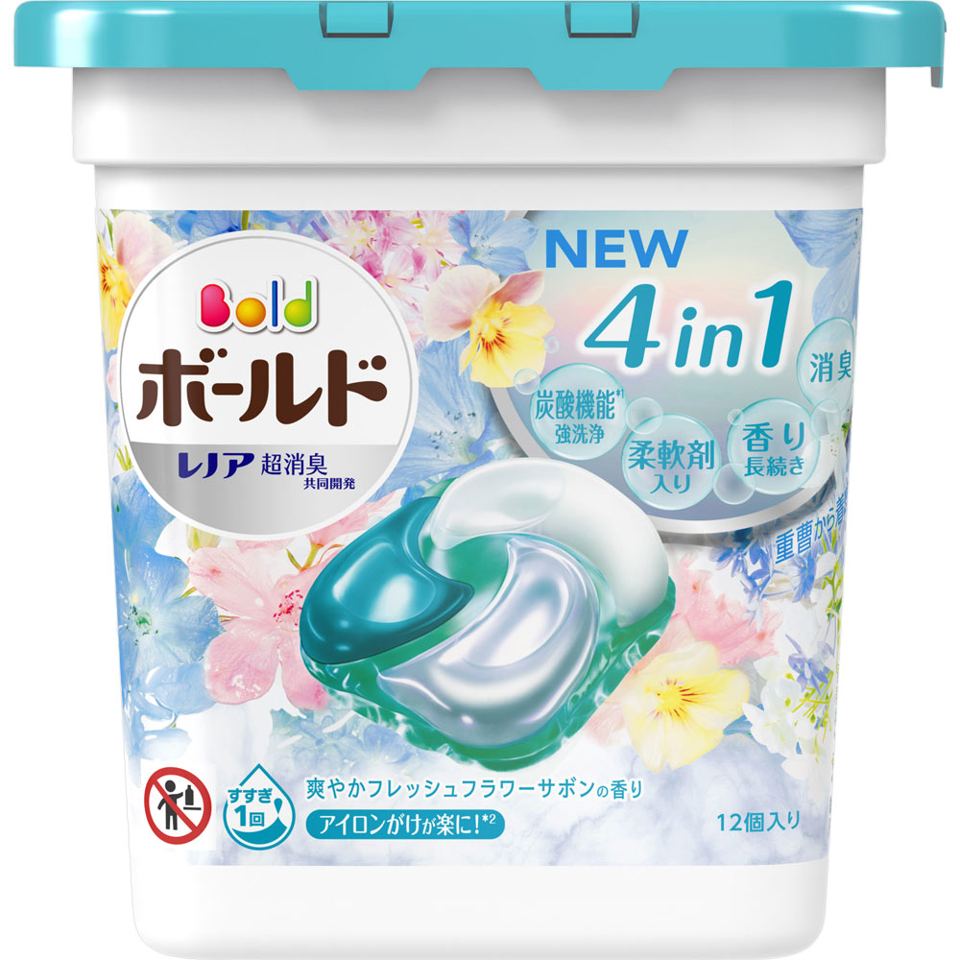 P&G Ariel Bio Science 4D Laundry Capsules 12pcs Refreshing Fresh Flower（立體碳酸洗衣球12粒 百合花香）