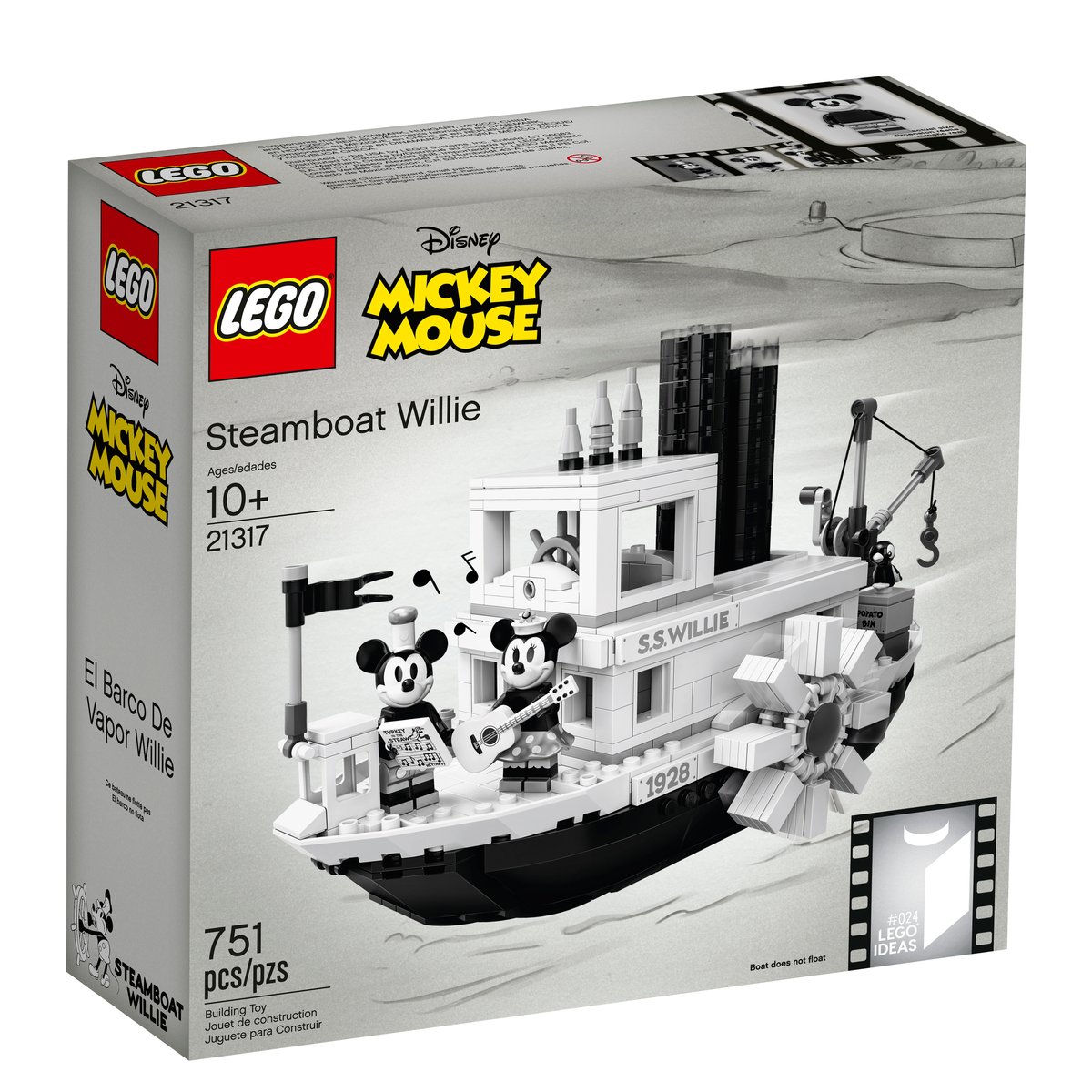 乐高 LEGO 21317 Steamboat Willie｜IDEAS 系列（绝版现货）