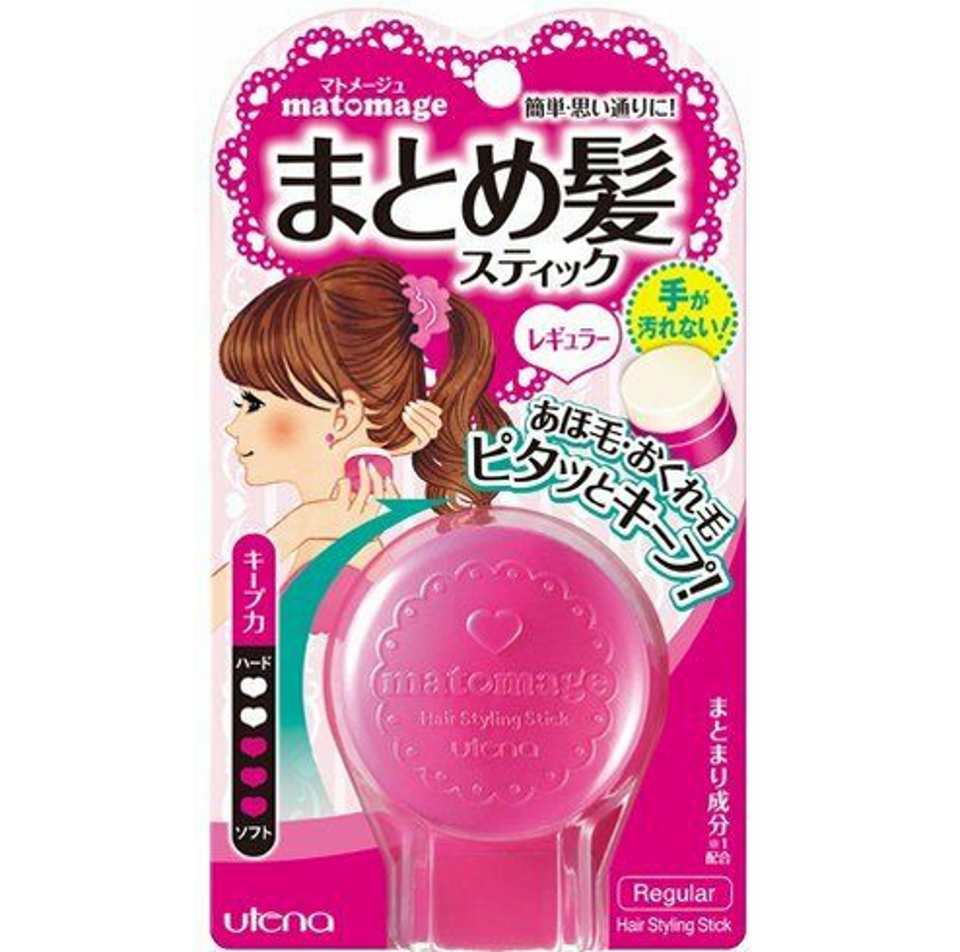 Utena Matomage Hair Styling Stick Regular 13g （碎发膏 自然定型 粉）