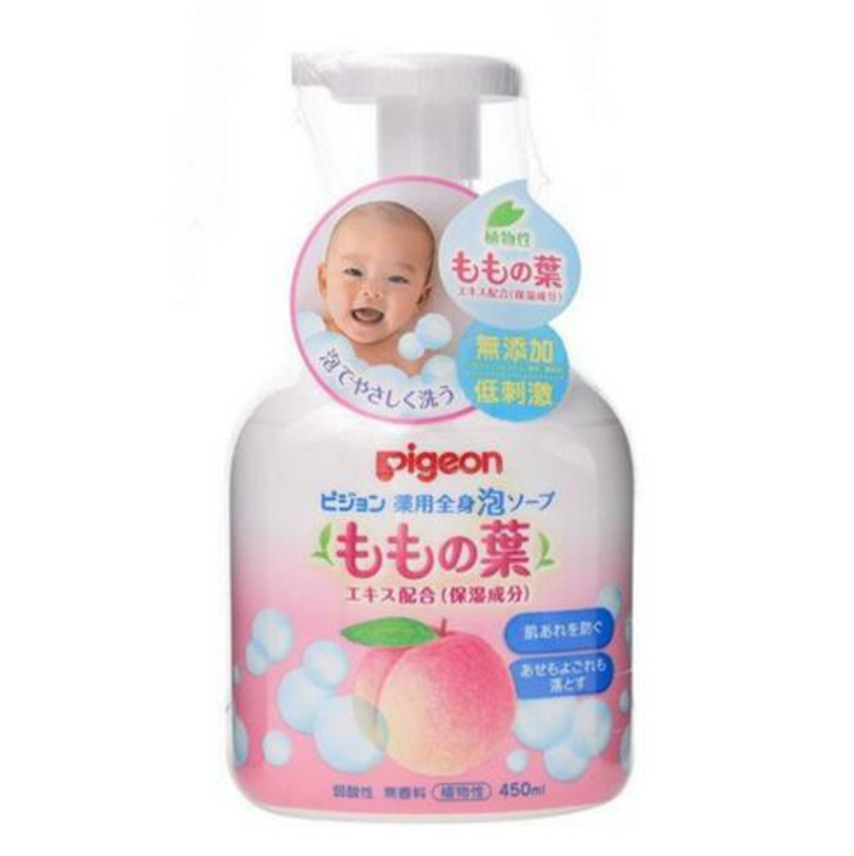 Pigeon Baby Body Foam Wash with Peach Leaf Extract 450ml（貝親兒童桃子洗髮沐浴泡沫二合一）