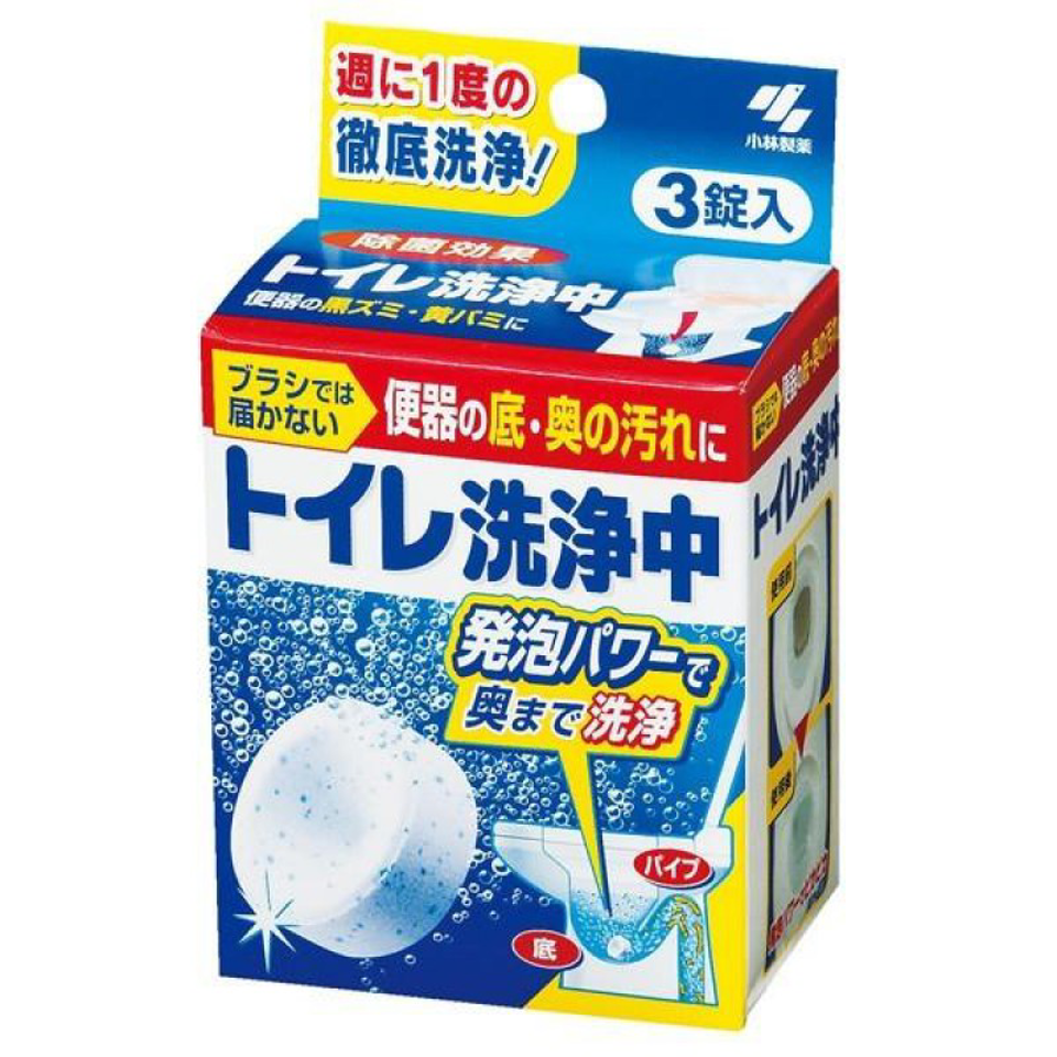 Kobayashi Bluelet Toilet Flushing Medium 3 Tablets  (小林製藥 馬桶清潔除菌泡藤片)