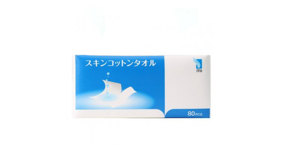 ITO Disposable Facial Cotton Towel 80 Sheets（洗臉巾 抽取式）